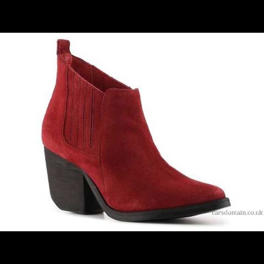 Red suede Eve Bootie